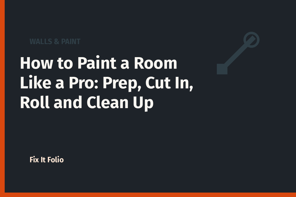 How to Paint a Room Like a Pro: Prep, Cut In, Roll and Clean Up